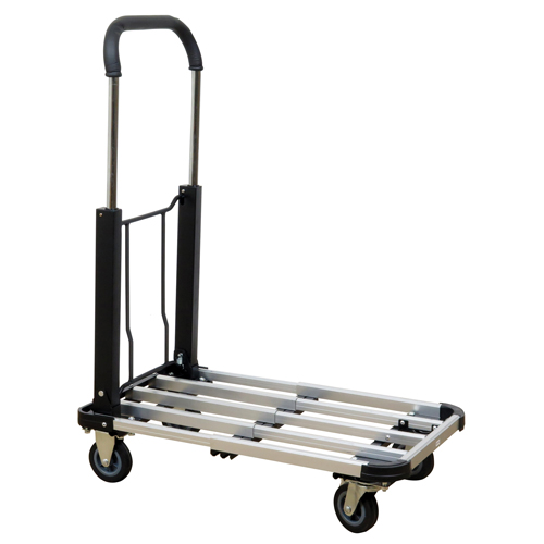 Chariot &agrave; plateforme avec poign&eacute;e pliante, Aluminium, 300 lb, 28" lo x 16" la, Hauteur 37,75" Pathway Supply LP