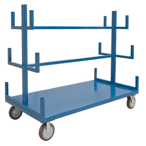 Mobile Pipe & Bar Rack, Steel, 72" W x 36" D x 60" H, 3000 lbs. Capacity Pathway Supply LP