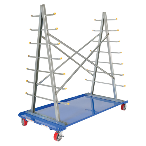 Chariot &agrave; cadre en A pour barres et tuyaux, Acier, 36-3/4" la x 73-3/4" p x 72-1/2" h, Capacit&eacute; de 2000 lb Pathway Supply LP