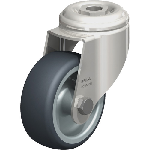 Stainless Steel Thermoplastic Elastomer Caster, Swivel, 3-1/8" (79.5 mm) Dia., 220 lbs. (100 kg.) Capacity Pathway Supply LP