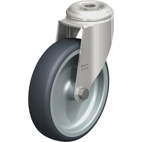 Roulette en &eacute;lastom&egrave;re thermoplastique acier inoxydable, Pivotant, Diam&egrave;tre 5" (127 mm), Capacit&eacute; 265 lb (120 kg) Pathway Supply LP