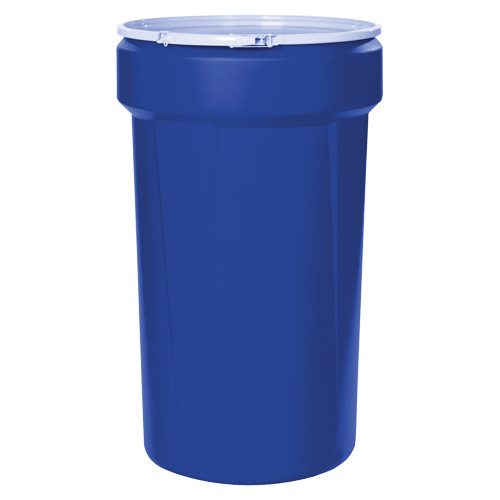 Nestable Polyethylene Drum, 30 US gal (25 imp. gal.), Open Top, Blue Pathway Supply LP