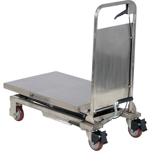 Manual Hydraulic Scissor Lift Table, 27-1/2" L x 17-3/4" W, Partial Stainless Steel, 220 lbs. Capacity Pathway Supply LP