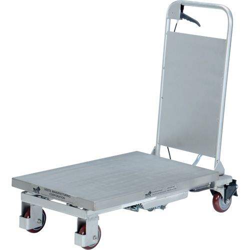 Table &eacute;l&eacute;vatrice hydraulique manuelle &agrave; ciseaux, 27-1/2" lo x 17-5/8" la, Partiellement en acier inoxydable, Capacit&eacute; 400 lb Pathway Supply LP