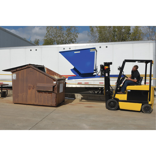 Self-Dumping Hopper, Steel, 1/2 cu.yd., Blue Pathway Supply LP