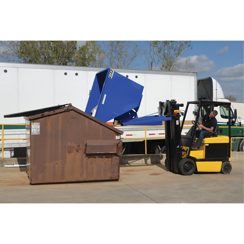 Self-Dumping Hopper, Steel, 1/2 cu.yd., Blue Pathway Supply LP