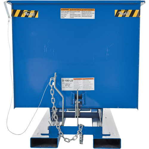 Self-Dumping Hopper, Steel, 1 cu.yd., Blue Pathway Supply LP
