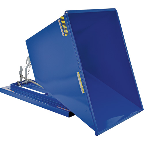 Self-Dumping Hopper, Steel, 1 cu.yd., Blue Pathway Supply LP