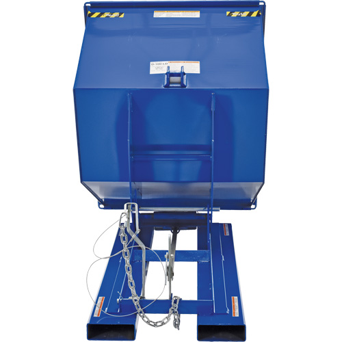 Self-Dumping Hopper, Steel, 1 cu.yd., Blue Pathway Supply LP