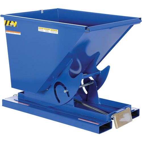 Self-Dumping Hopper, Steel, 1/2 cu.yd., Blue Pathway Supply LP