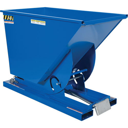 Self-Dumping Hopper, Steel, 3/4 cu.yd., Blue Pathway Supply LP