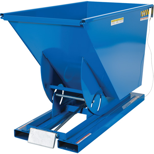 Self-Dumping Hopper, Steel, 3/4 cu.yd., Blue Pathway Supply LP