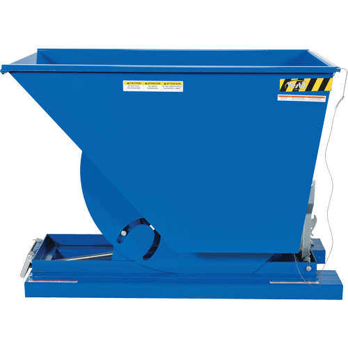 Self-Dumping Hopper, Steel, 3/4 cu.yd., Blue Pathway Supply LP