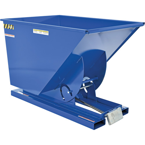 Self-Dumping Hopper, Steel, 1 cu.yd., Blue Pathway Supply LP