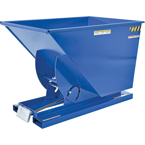 Self-Dumping Hopper, Steel, 1 cu.yd., Blue Pathway Supply LP
