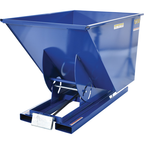 Self-Dumping Hopper, Steel, 1 cu.yd., Blue Pathway Supply LP