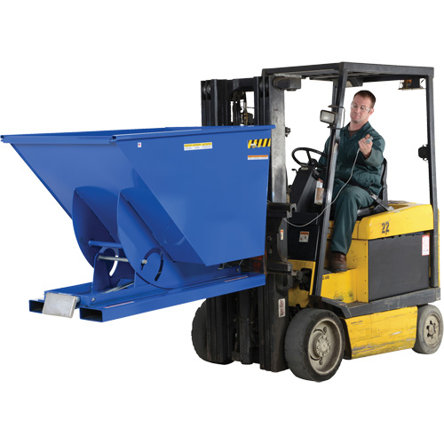 Self-Dumping Hopper, Steel, 1-1/2 cu.yd., Blue Pathway Supply LP