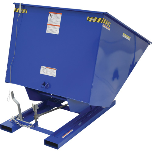 Self-Dumping Hopper, Steel, 2 cu.yd., Blue Pathway Supply LP