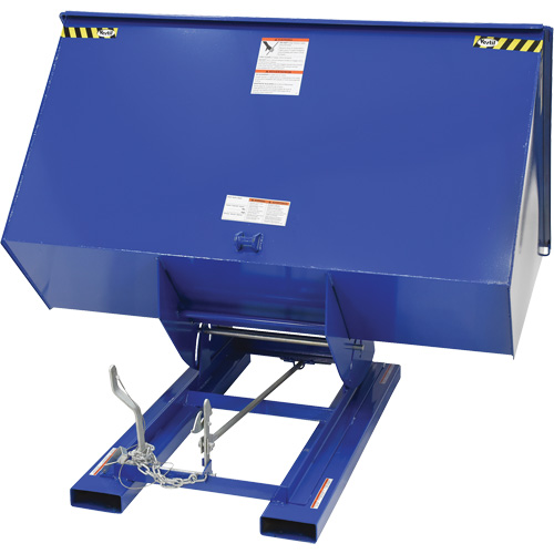 Conteneur autobasculeur, Acier, 3 vg³, Bleu Pathway Supply LP