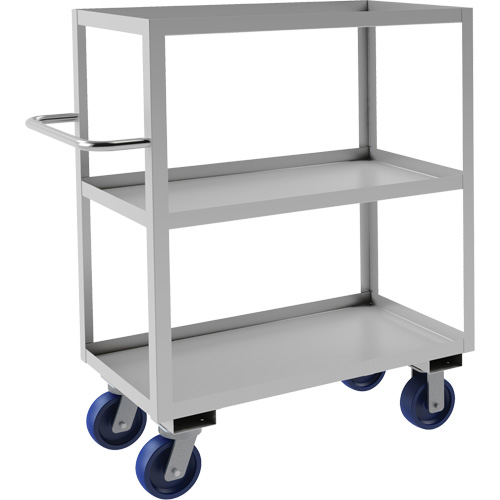 Chariot avec tablettes de calibre industriel, 3 Tiers, 18-1/8" la x 47" h x 42" p, Capacit&eacute; 1200 lb Pathway Supply LP