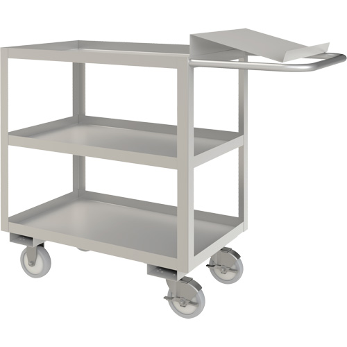 Industrial Grade Order Picking Cart, 39" H x 18-1/8" W x 45" D, 3 Shelves, 1200 lbs. Capacity Pathway Supply LP