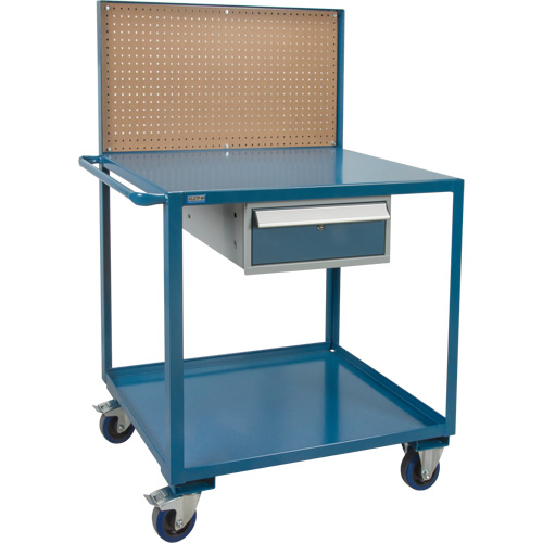 Chariot de service mobile, 2 Tiers, 24" la x 57" h x 40" p, Capacit&eacute; 1200 lb Pathway Supply LP