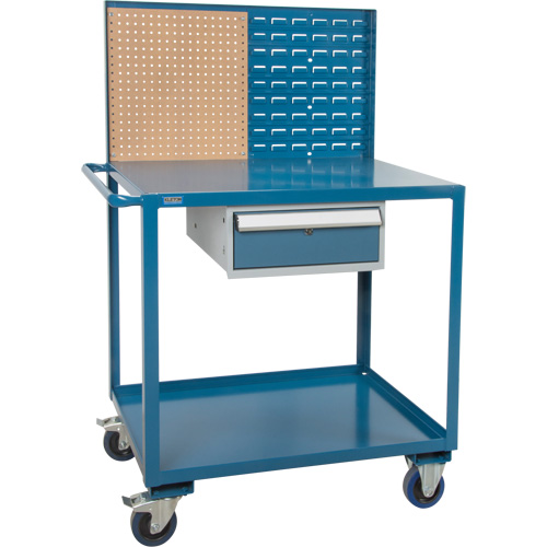Chariot de service mobile, 2 Tiers, 24" la x 57" h x 40" p, Capacit&eacute; 1200 lb Pathway Supply LP