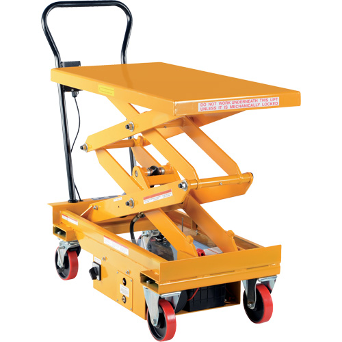 DC Powered Hydraulic Scissor Lift Elevating Cart, Steel, 39-3/4" L x 20-1/2" W, 1000 lbs. Capacity Pathway Supply LP