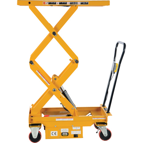 DC Powered Hydraulic Scissor Lift Elevating Cart, Steel, 39-3/4" L x 20-1/2" W, 1000 lbs. Capacity Pathway Supply LP
