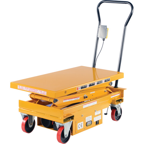 DC Powered Hydraulic Scissor Lift Elevating Cart, Steel, 39-3/4" L x 20-1/2" W, 1000 lbs. Capacity Pathway Supply LP