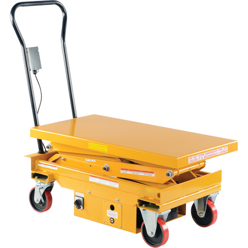 DC Powered Hydraulic Scissor Lift Elevating Cart, Steel, 39-3/4" L x 20-1/2" W, 1000 lbs. Capacity Pathway Supply LP