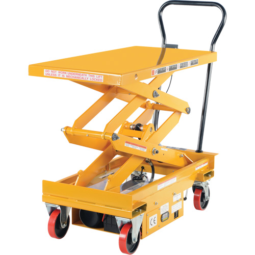 DC Powered Hydraulic Scissor Lift Elevating Cart, Steel, 39-3/4" L x 20-1/2" W, 1000 lbs. Capacity Pathway Supply LP