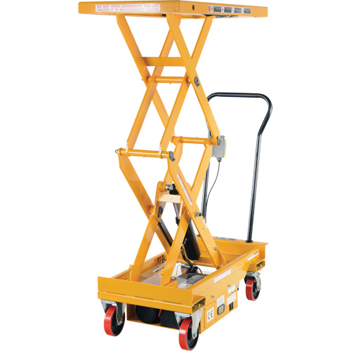 DC Powered Hydraulic Scissor Lift Elevating Cart, Steel, 39-3/4" L x 20-1/2" W, 1000 lbs. Capacity Pathway Supply LP