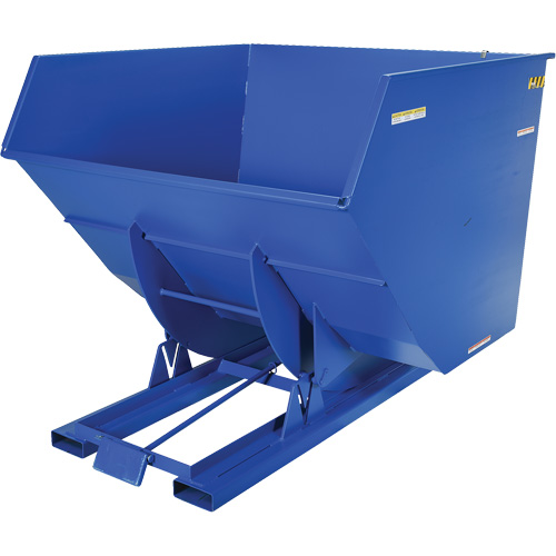 Self-Dumping Hopper, Steel, 4 cu.yd., Blue Pathway Supply LP