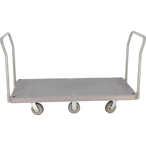 Chariot &agrave; plateforme en plastique robuste, 60" lo x 30" la, 3000 lb cap, Roues Polyur&eacute;thane Pathway Supply LP