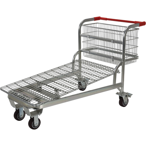 Chariot en treillis emboîtable, Acier, 28-3/4" x 37-1/16" x 59-5/8", Capacit&eacute; 275 lb Pathway Supply LP