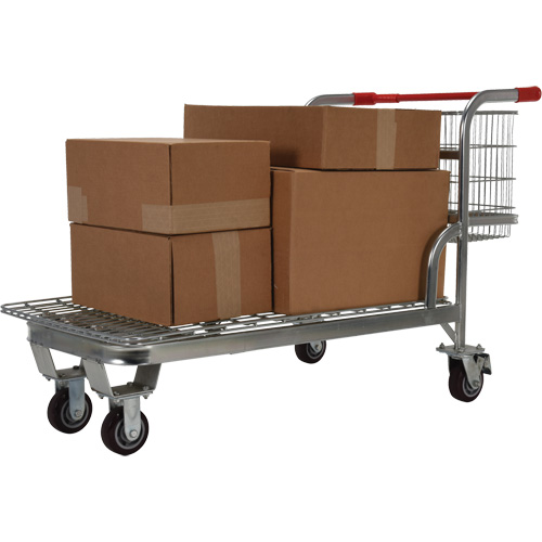Chariot en treillis emboîtable, Acier, 28-3/4" x 37-1/16" x 59-5/8", Capacit&eacute; 275 lb Pathway Supply LP
