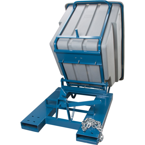 Self-Dumping Hopper, Polyethylene, 1-1/10 cu.yd, Grey Pathway Supply LP