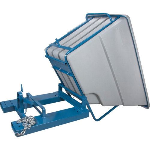 Self-Dumping Hopper, Polyethylene, 1-1/10 cu.yd, Grey Pathway Supply LP