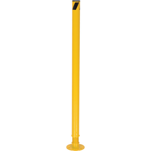 Spring Loaded Bollard, Steel, 42" H x 2-1/8" W, Yellow Pathway Supply LP