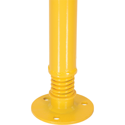 Spring Loaded Bollard, Steel, 42" H x 2-1/8" W, Yellow Pathway Supply LP