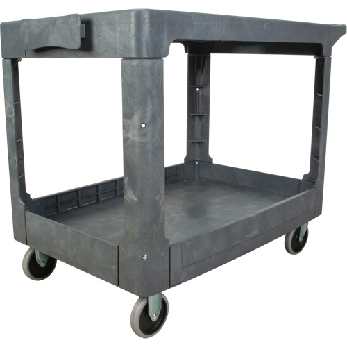 Chariot utilitaire pour l'entretien avec tablette plate, 2 tiers, 25-1/4" x 32-1/4" x 44", Capacit&eacute; 550 lb Pathway Supply LP