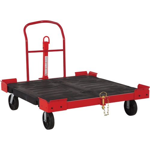 Chariot remorquable pour palettes, 54-1/2" lo x 51" la, 2500 lb cap, Roues Polyol&eacute;fine Pathway Supply LP