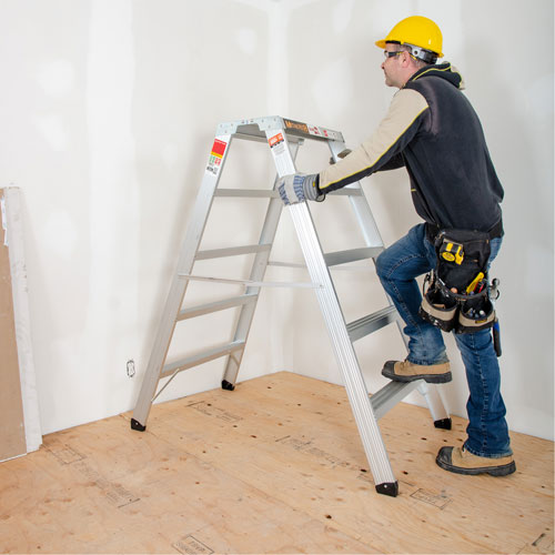 Portable Work-Stand Saw Horse, Aluminum Frame, 12-1/4" D x 56" H Pathway Supply LP