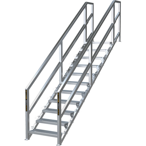 SmartStairs 11-16 Steps Modular Construction Stair System, 120" H Pathway Supply LP