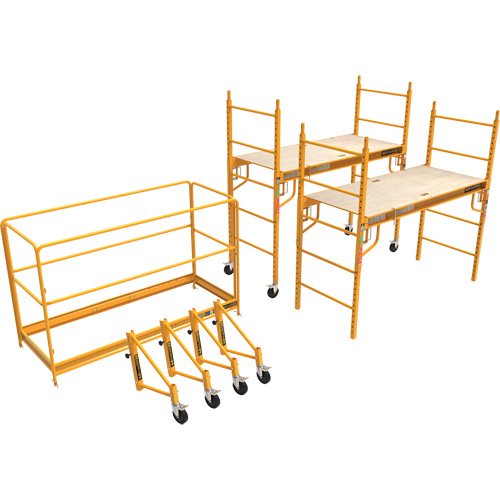 Complete 12' Drywall Baker Scaffold Tower Set, 58-1/2" D x 183" H Pathway Supply LP