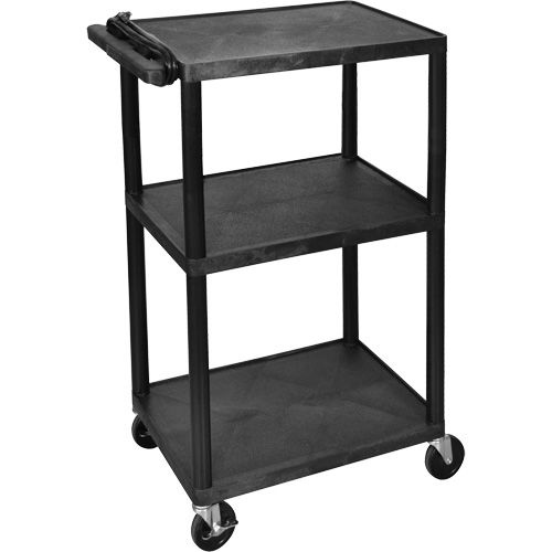Chariot utilitaire &eacute;lectrique, 3 tiers, 24" x 42" x 18", Capacit&eacute; 300 lb Pathway Supply LP