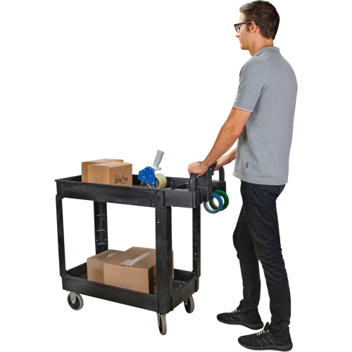 Chariot utilitaire, 2 tiers, 17-1/8" x 33-1/2" x 37-5/8", Capacit&eacute; 550 lb Pathway Supply LP