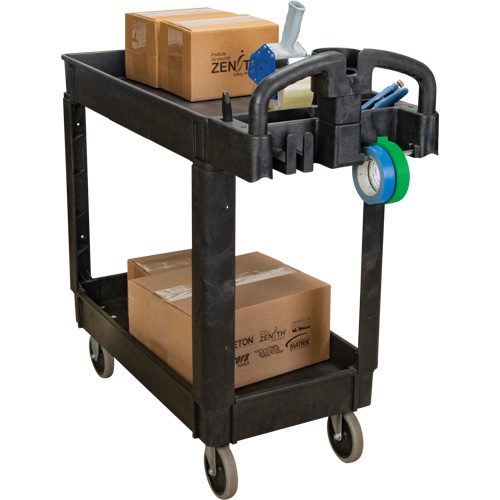 Chariot utilitaire, 2 tiers, 17-1/8" x 33-1/2" x 37-5/8", Capacit&eacute; 550 lb Pathway Supply LP