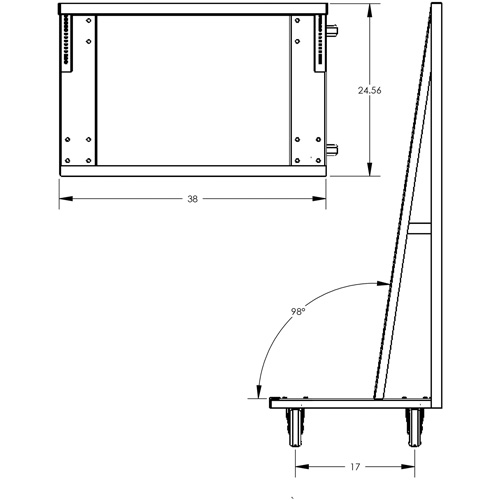 Single-Sided Heavy Duty A-Frame Cart with 6 Trays, 38" x 25" x 63", 2500 lbs. Capacity Pathway Supply LP